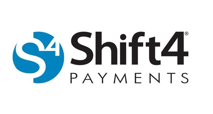 Shift4 payments logo.